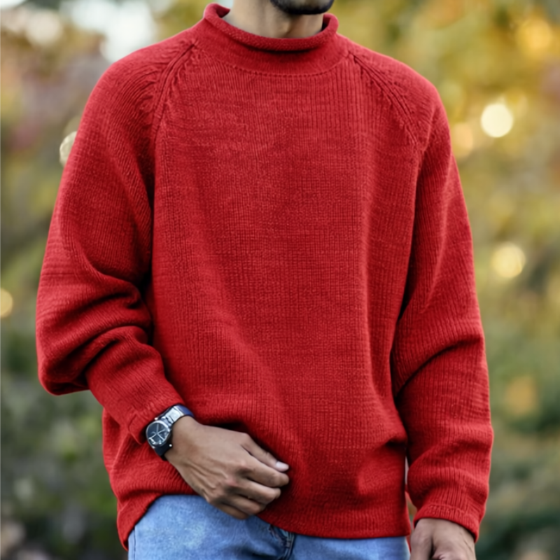 Bobby Sweter Męski – Wygodny i Elegancki Gładki Sweter na Nowoczesny Codzienny Styl