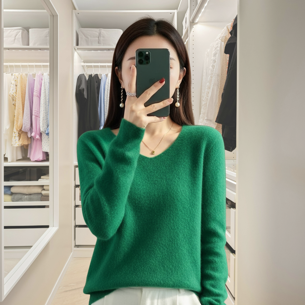 Lily Sweter Damski – Elegancki Sweter z Miękkiej i Wygodnej Mieszanki z Długimi Rękawami