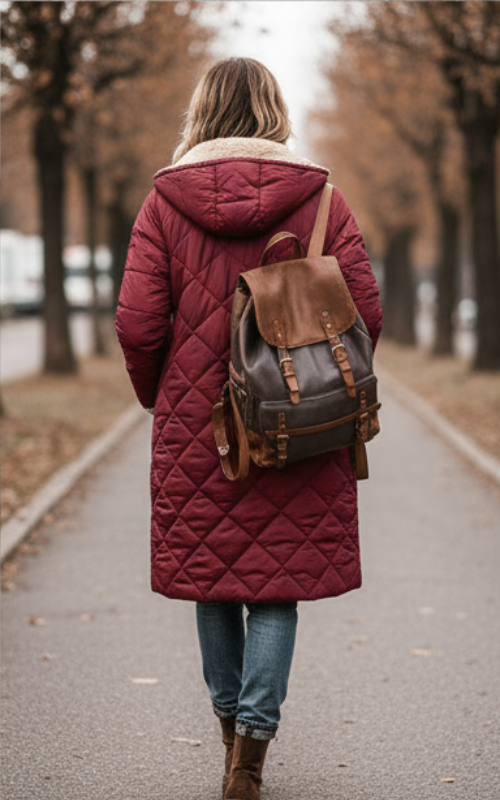 Theodora Płaszcz Damski – Elegancki i Ciepły Dwustronny Płaszcz o Uniwersalnym Stylu