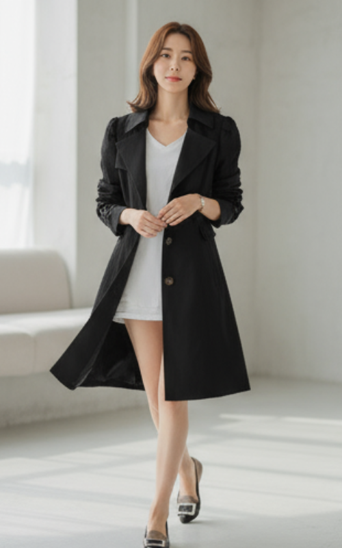 Livia Płaszcz Damski – Elegancki, Wodoodporny Trencz w Klasycznym i Ponadczasowym Stylu