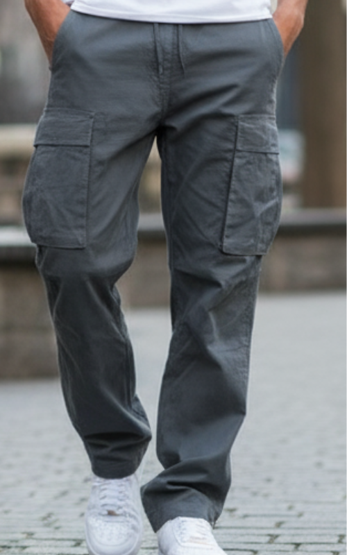 Lance Spodnie Męskie – Szerokie Spodnie Cargo o Prostej Nogawce, Wygodne i Modne