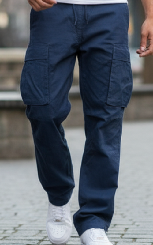 Lance Spodnie Męskie – Szerokie Spodnie Cargo o Prostej Nogawce, Wygodne i Modne