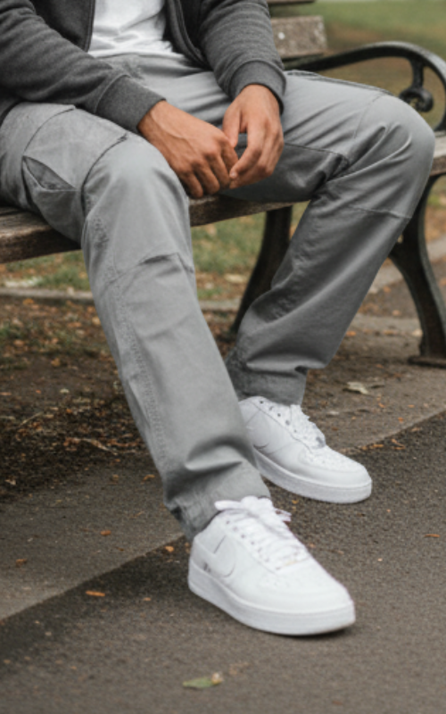 Lance Spodnie Męskie – Szerokie Spodnie Cargo o Prostej Nogawce, Wygodne i Modne