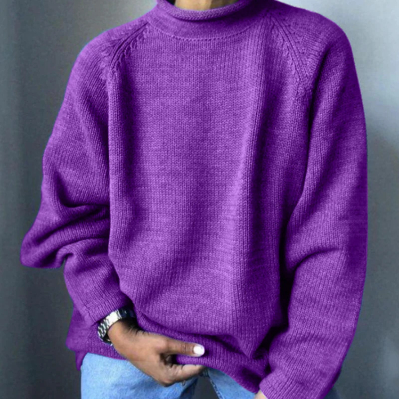 Bobby Sweter Męski – Wygodny i Elegancki Gładki Sweter na Nowoczesny Codzienny Styl