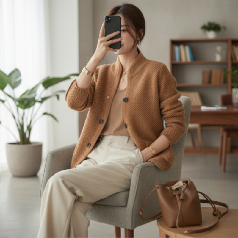 Xyla Kardigan Damski – Miękki i Wyrafinowany Sweter o Eleganckim i Wygodnym Stylu