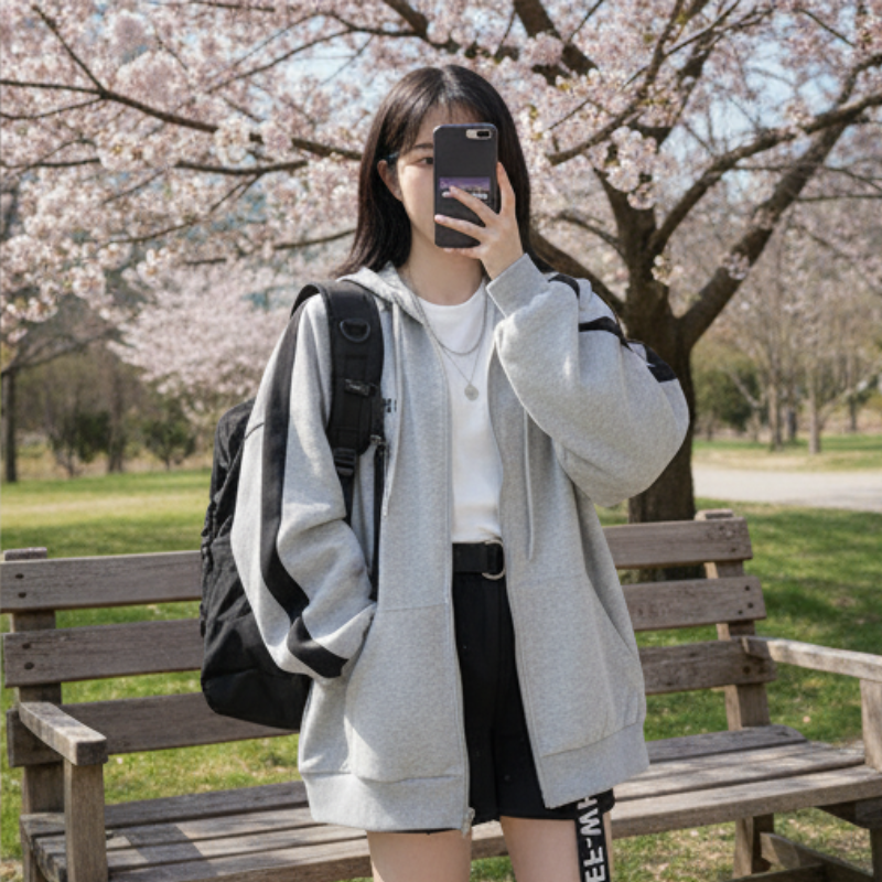 Ayleen Kurtka Damska – Oversize z Kapturem i Kieszeniami, Nowoczesny i Wygodny Styl