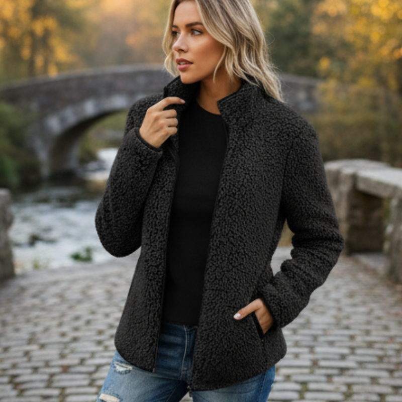 Neriah Kurtka Damska – Szykowna i Ciepła Polarowa Kurtka Zimowa, Elegancka i Wygodna