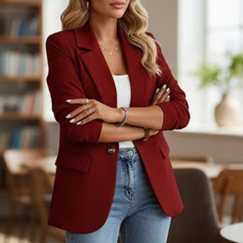 Iliana Marynarka Damska – Szykowna z Długimi Rękawami, Elegancka i Uniwersalna na Każdą Okazję