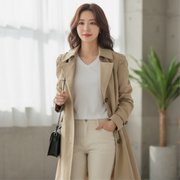 Livia Płaszcz Damski – Elegancki, Wodoodporny Trencz w Klasycznym i Ponadczasowym Stylu