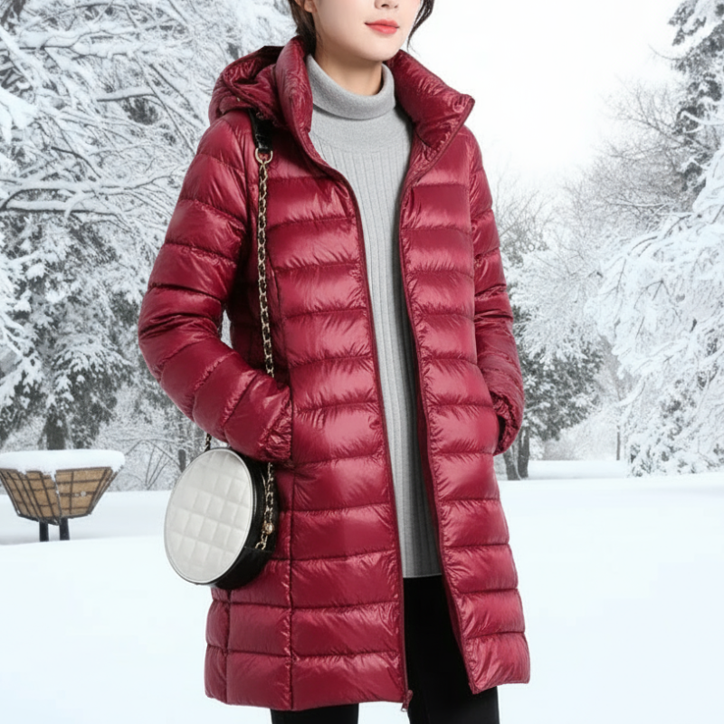 Sky Kurtka Damska – Ultralekka, Wodoodporna Kurtka z Odpinanem Kapturem i Ochroną 3-w-1