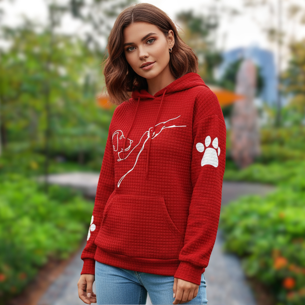 Lina Bluza Damska – Ciepła i Wygodna Bluza z Kapturem w Swobodnym Stylu