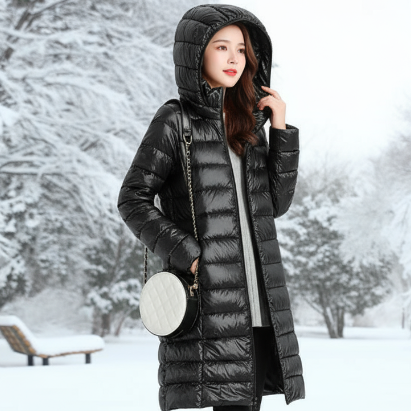 Sky Kurtka Damska – Ultralekka, Wodoodporna Kurtka z Odpinanem Kapturem i Ochroną 3-w-1