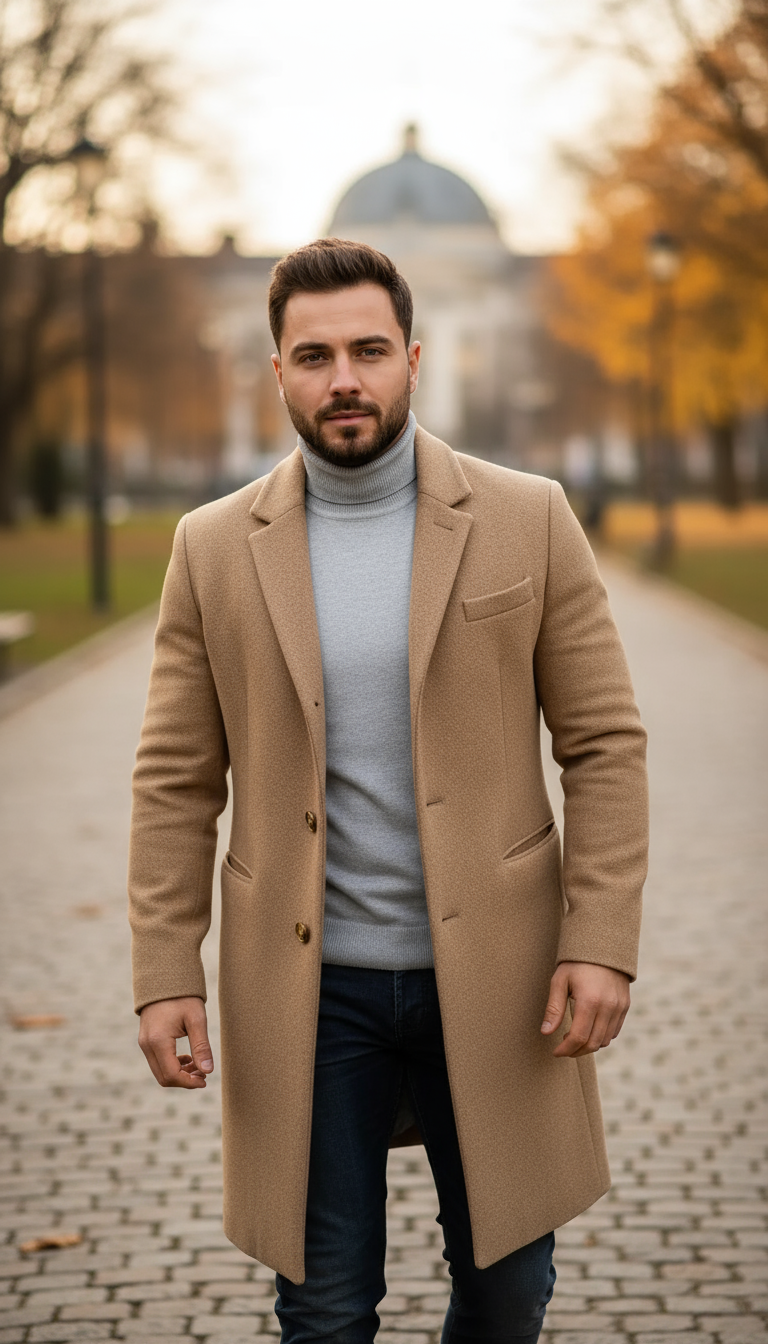 Cris Płaszcz Zimowy Męski – Ciepły, Wygodny i Elegancki