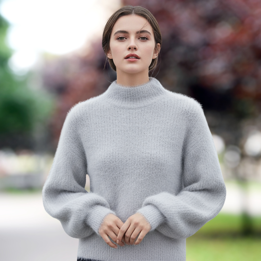 Emilie Sweter Damski – Wygodny i Elegancki Luźny Sweter z Dzianiny Wełnianej w Nowoczesnym Stylu