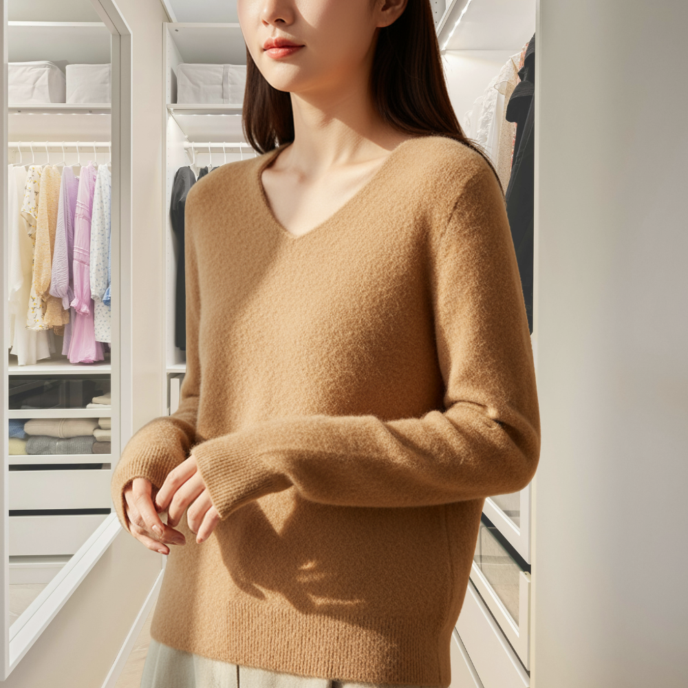 Lily Sweter Damski – Elegancki Sweter z Miękkiej i Wygodnej Mieszanki z Długimi Rękawami