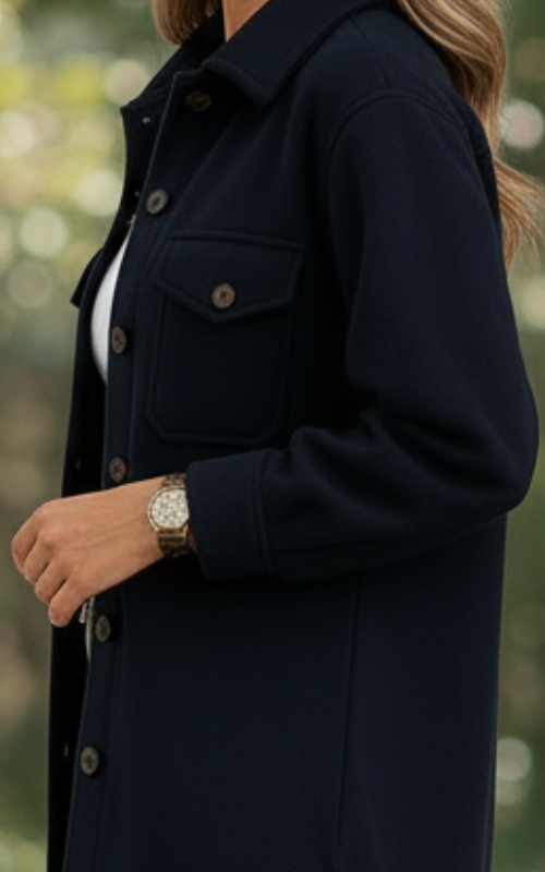 Kayleigh Koszula Damska Oversize – Beżowa o Prostej Linii, Styl Elegancki i Swobodny