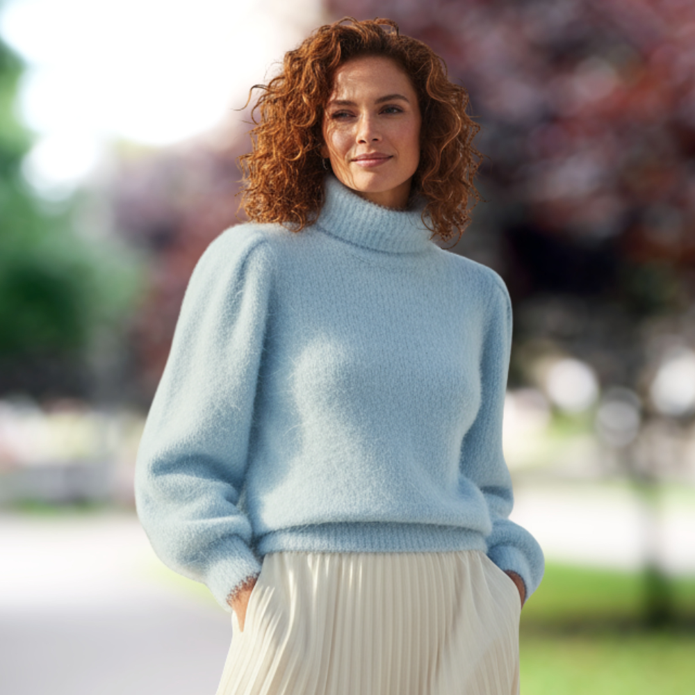 Emilie Sweter Damski – Wygodny i Elegancki Luźny Sweter z Dzianiny Wełnianej w Nowoczesnym Stylu