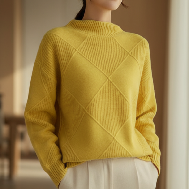 Luciana Sweter Damski – Elegancki Golf z Miękkiego Kaszmiru o Ponadczasowym Szyku