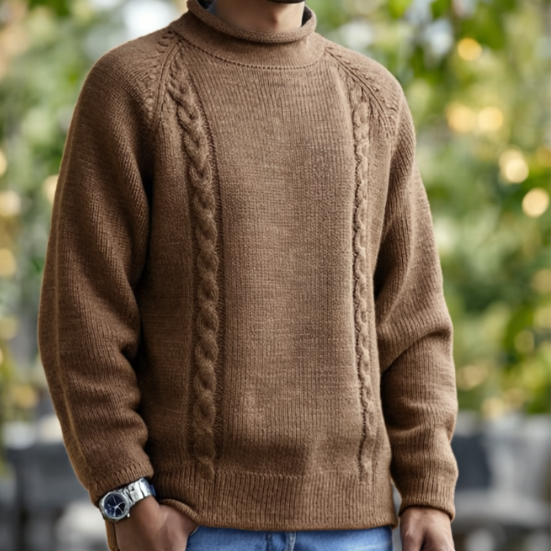 Bobby Sweter Męski – Wygodny i Elegancki Gładki Sweter na Nowoczesny Codzienny Styl