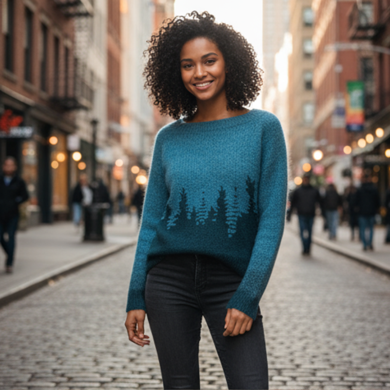 Freyja Sweter Damski – Zimowy z Miękkiej Dzianiny, Styl Casual & Komfort