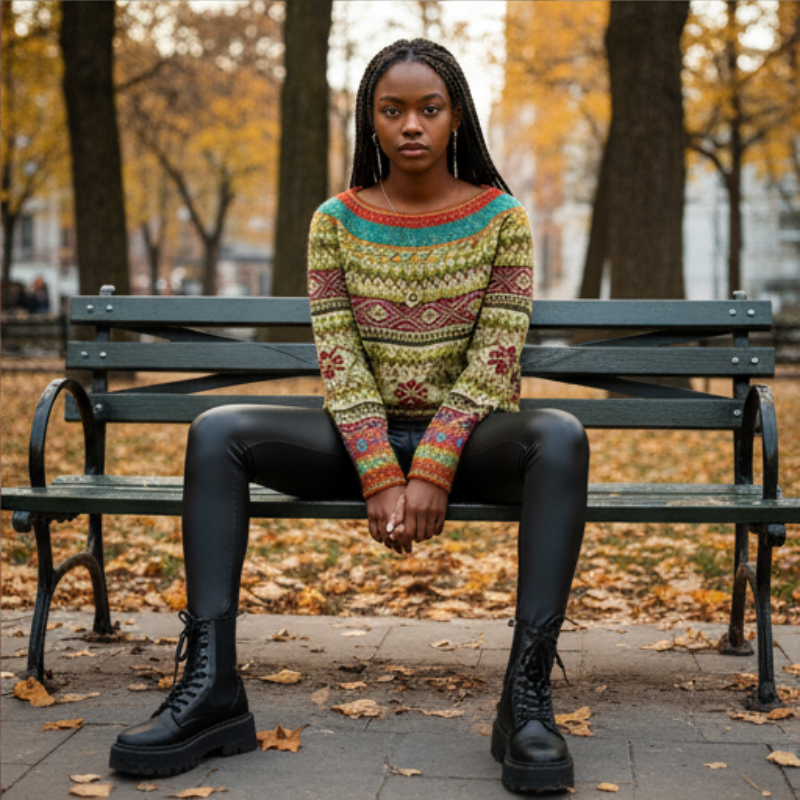 Freyja Sweter Damski – Zimowy z Miękkiej Dzianiny, Styl Casual & Komfort