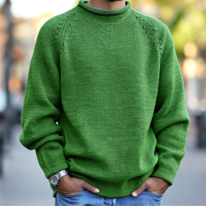 Bobby Sweter Męski – Wygodny i Elegancki Gładki Sweter na Nowoczesny Codzienny Styl