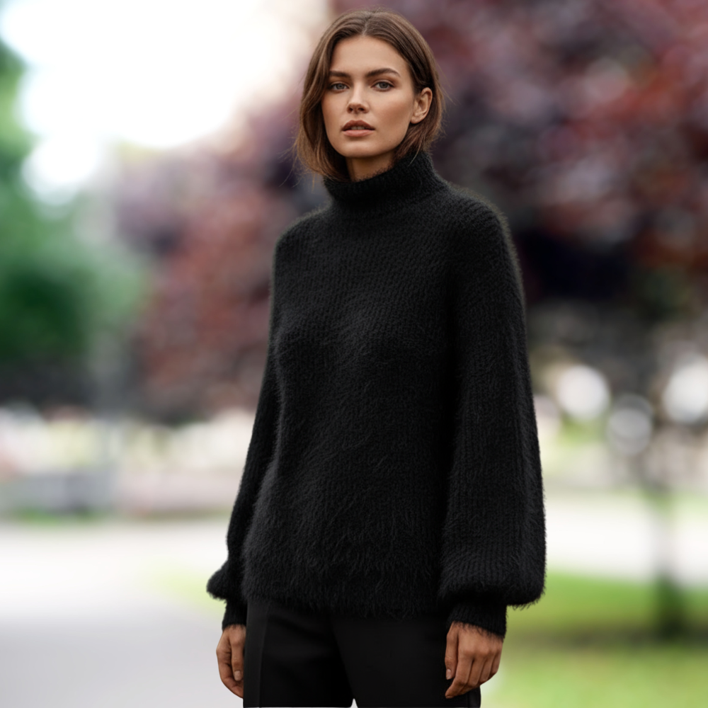 Emilie Sweter Damski – Wygodny i Elegancki Luźny Sweter z Dzianiny Wełnianej w Nowoczesnym Stylu