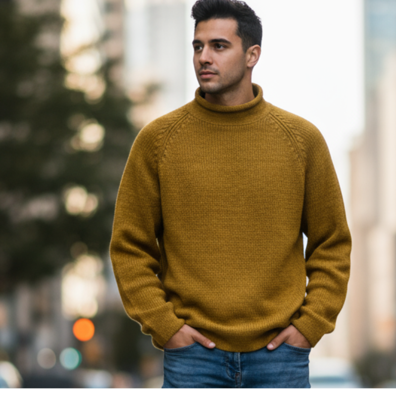 Bobby Sweter Męski – Wygodny i Elegancki Gładki Sweter na Nowoczesny Codzienny Styl