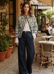 Lennox Pikowana Kurtka w Kwiaty – Wielokolorowa, Boho i Autentyczna dla Unikalnego Stylu