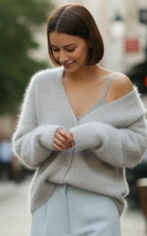 Alianna Kardigan Damski – Wygodny Sweter z Długimi Rękawami, Elegancki i Uniwersalny