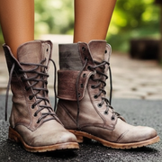 Ambre Botki Damskie – Eleganckie i Wygodne Skórzane Botki Sznurowane w Nowoczesnym Stylu