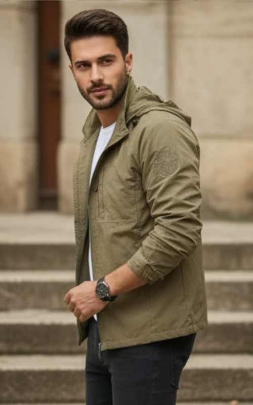 Argus Kurtka Męska – Lekka Letnia Kurtka Cargo z Praktycznymi Kieszeniami i Swobodnym Stylem