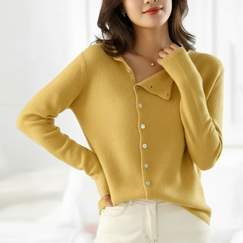 Heather Kardigan Damski – Elegancki Kardigan z Delikatnej Wełny z Szykownym Zapięciem i Luksusowym Komfortem