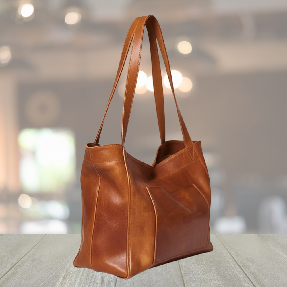 Aurora Torebka Damska – Elegancka Torebka na Ramię z Autentycznej Skóry Vintage