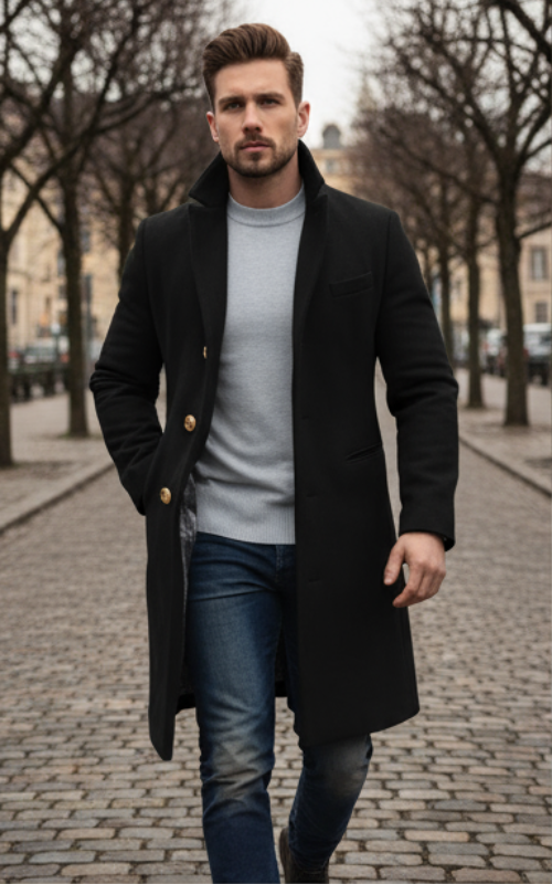 Cris Płaszcz Zimowy Męski – Ciepły, Wygodny i Elegancki