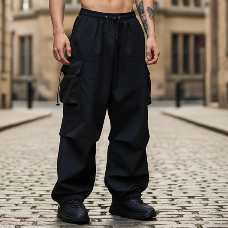 Dominik Spodnie Męskie – Nowoczesne Spodnie Cargo z Praktycznymi Wieloma Kieszeniami i Wygodą