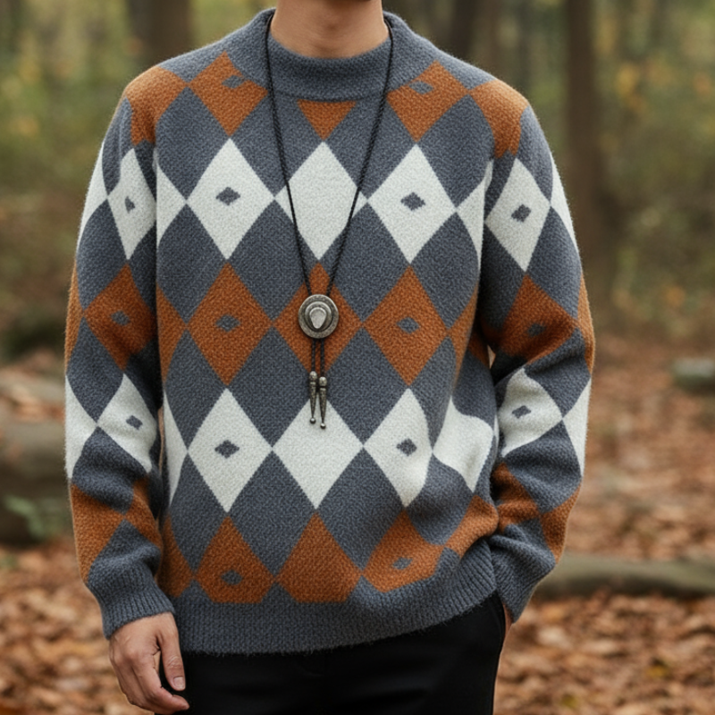 Jonathan Sweter Męski – Elegancki i Wygodny Sweter z Okrągłym Dekoltem w Nowoczesnym, Ponadczasowym Stylu