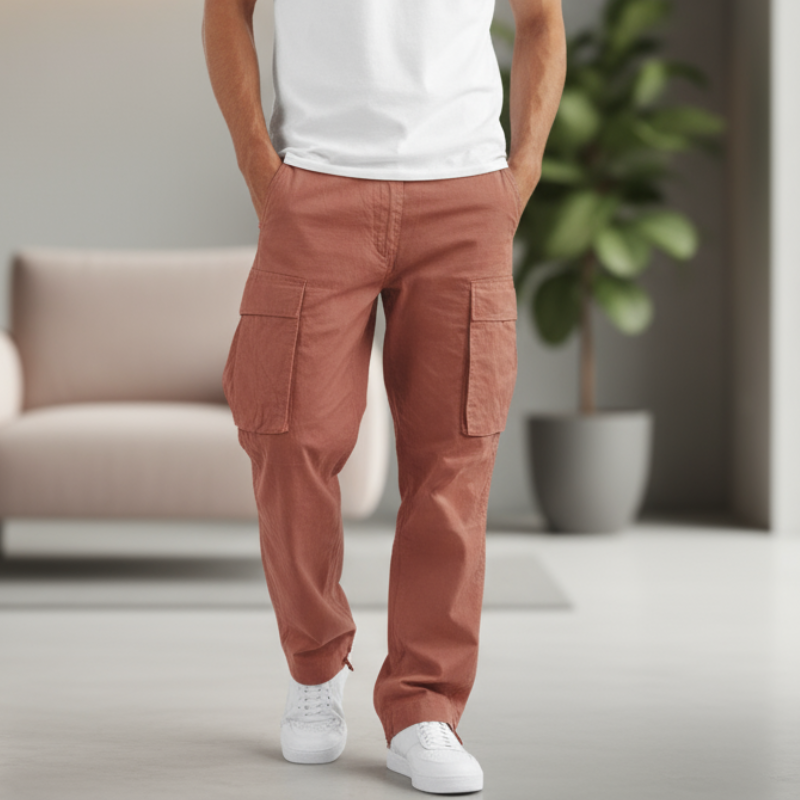 Zeppelin Spodnie Męskie – Luźne Spodnie Cargo z Praktycznymi Wieloma Kieszeniami w Modnym Stylu