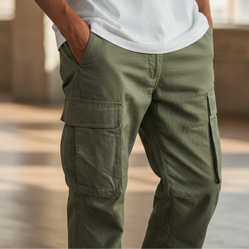 Zeppelin Spodnie Męskie – Luźne Spodnie Cargo z Praktycznymi Wieloma Kieszeniami w Modnym Stylu