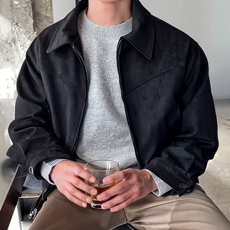 Eric Płaszcz Męski – Elegancki i Nowoczesny Skórzany Płaszcz o Ponadczasowym Stylu