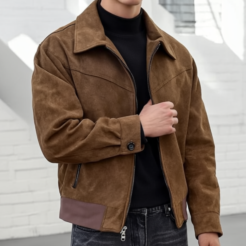 Eric Płaszcz Męski – Elegancki i Nowoczesny Skórzany Płaszcz o Ponadczasowym Stylu