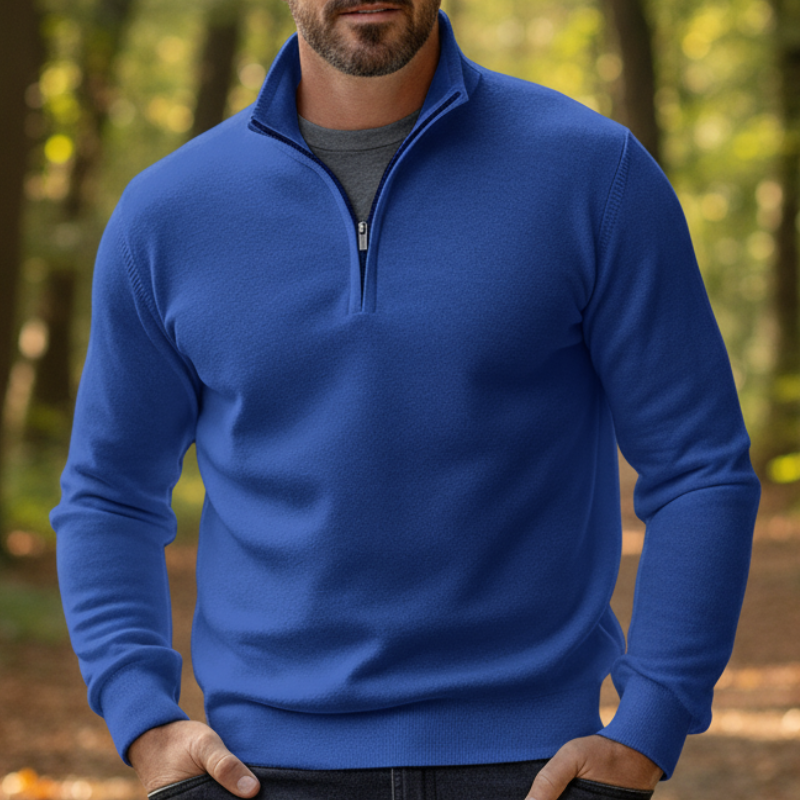 Shawn Sweter Męski – Elegancki i Wygodny Sweter z Półzamkiem w Nowoczesnym, Uniwersalnym Stylu