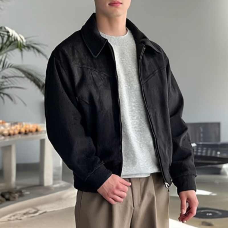 Eric Płaszcz Męski – Elegancki i Nowoczesny Skórzany Płaszcz o Ponadczasowym Stylu