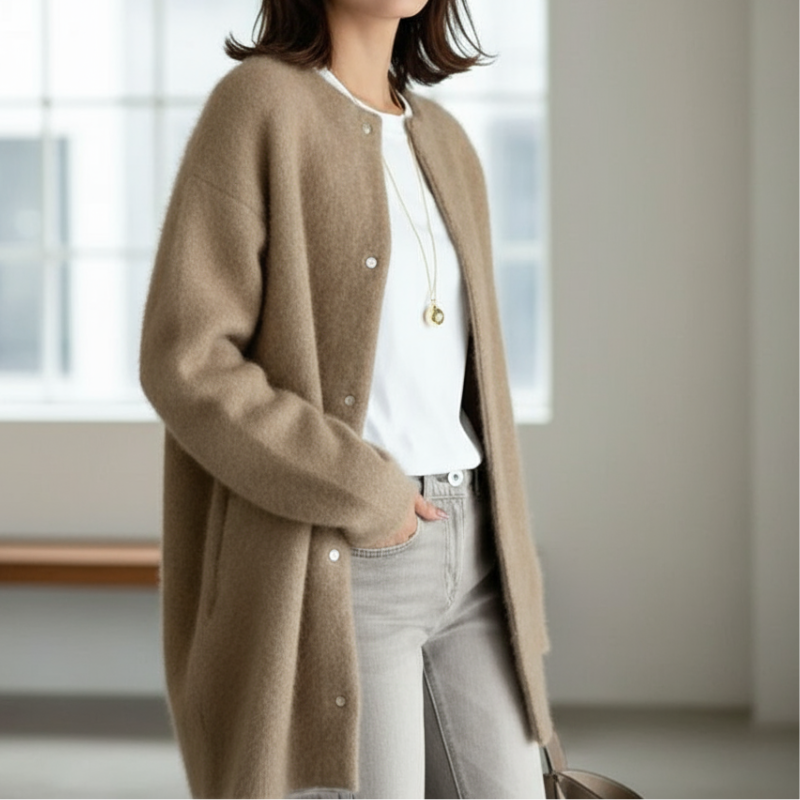 Amelia Elegancki Kardigan Damski – Szykowny i Wygodny Sweter z Wysokiej Jakości Dzianiny