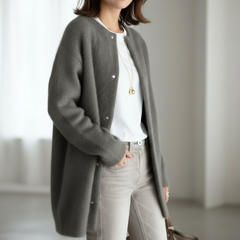 Amelia Elegancki Kardigan Damski – Szykowny i Wygodny Sweter z Wysokiej Jakości Dzianiny