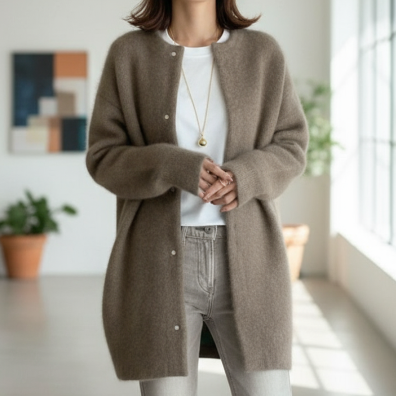 Amelia Elegancki Kardigan Damski – Szykowny i Wygodny Sweter z Wysokiej Jakości Dzianiny