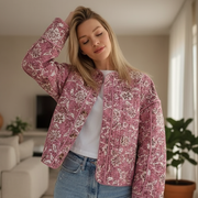 Typhaine Kurtka Damska – Elegancka Kurtka w Kwiaty, Szykowna i Uniwersalna na Każdą Okazję