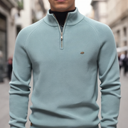 Axel Sweter Męski Dzianinowy – Z kołnierzem na zamek, regularny krój i elegancki styl na chłodniejsze dni