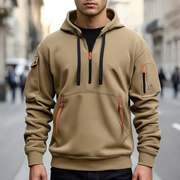 Mario Męska Bluza z Kapturem – Nowoczesna z Półzamkiem, Wieloma Kieszeniami i Swobodnym Stylem
