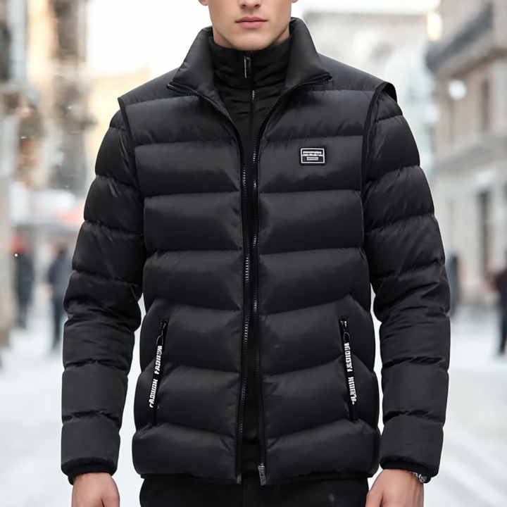 Clarence Pikowany Bezrękawnik Męski – Bez rękawów, z izolacją termiczną i zapięciem na zamek